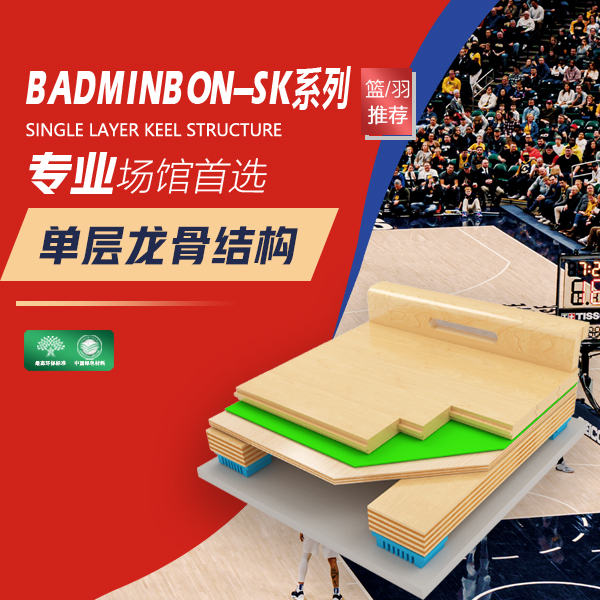 單層龍骨結(jié)構(gòu)SK--體育木地板專(zhuān)業(yè)之選